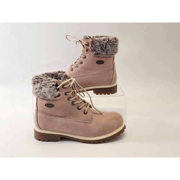 MW Women's 8 Lugz Convoy Fur 6" Boot Golden Wheat Suede leather Ankle Bootie NEW - Picture 3 of 9